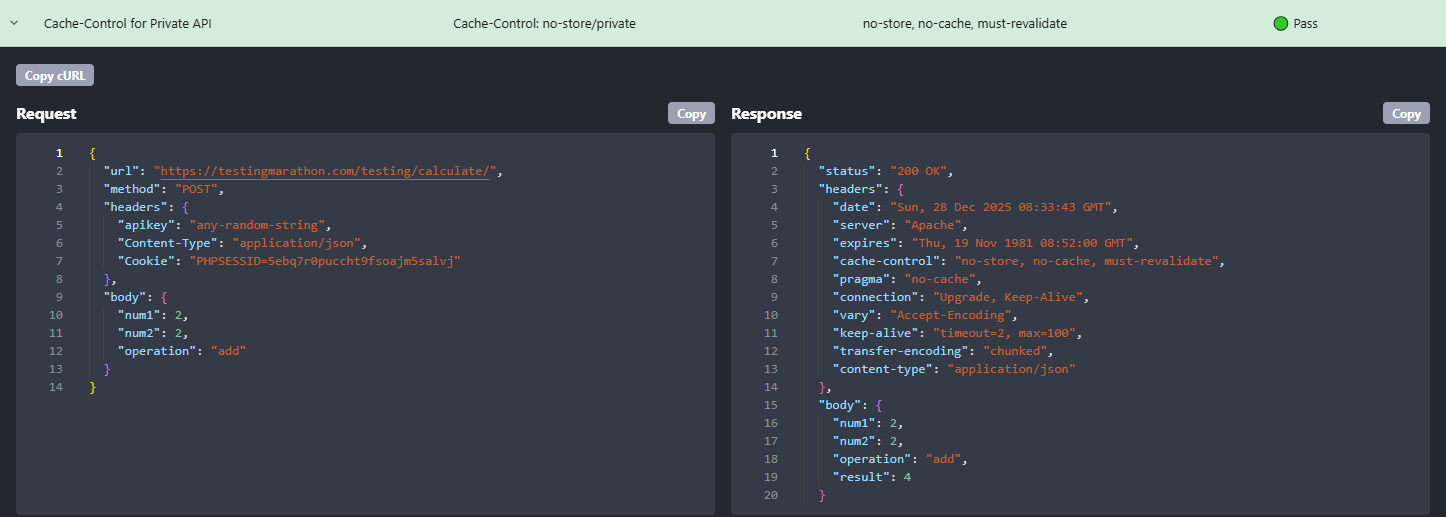 Cache-Control for Private API in Rentgen